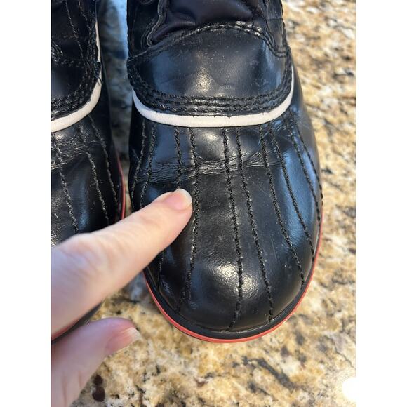 Sorel Tofino Cate NL2191-010 Black & Red Winter Boots Quilted Waterproof 8.5 - Picture 5 of 10